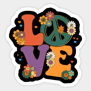 Peace Sign Love 60s 70s Costume Hippie Theme Party Sticker